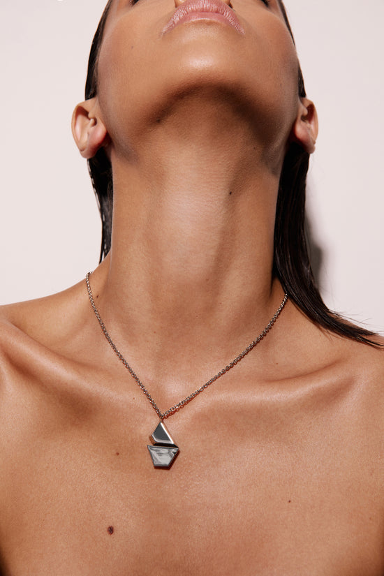 OPTICAL Necklace - Palladium