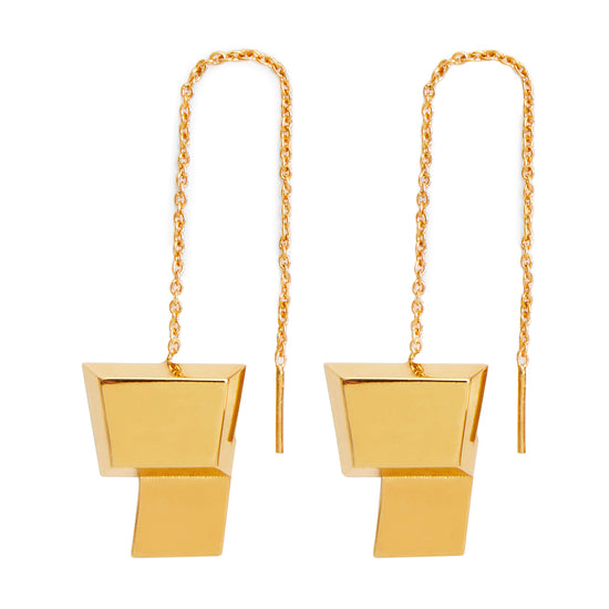 BOXES Chain Earrings - Gold
