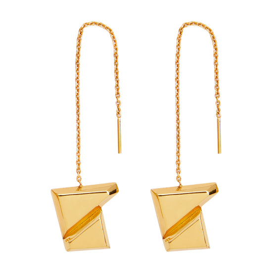 CONSTRUCTION Chain Earrings - Gold