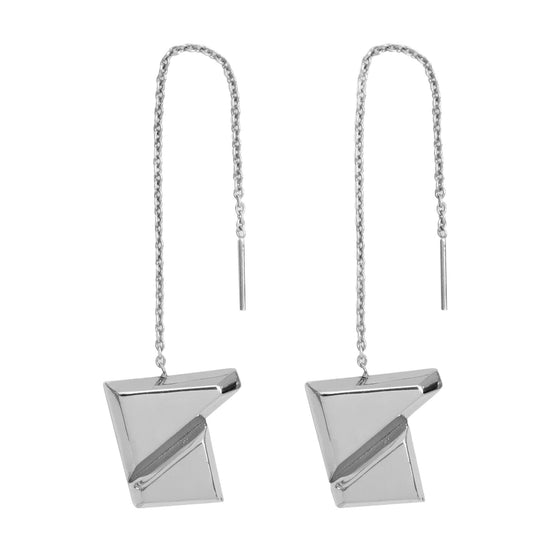 CONSTRUCTION Chain Earrings - Palladium