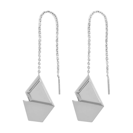 OPTICAL Chain Earrings - Palladium
