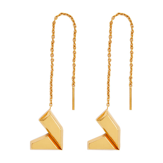 UK Chain Earrings - Gold