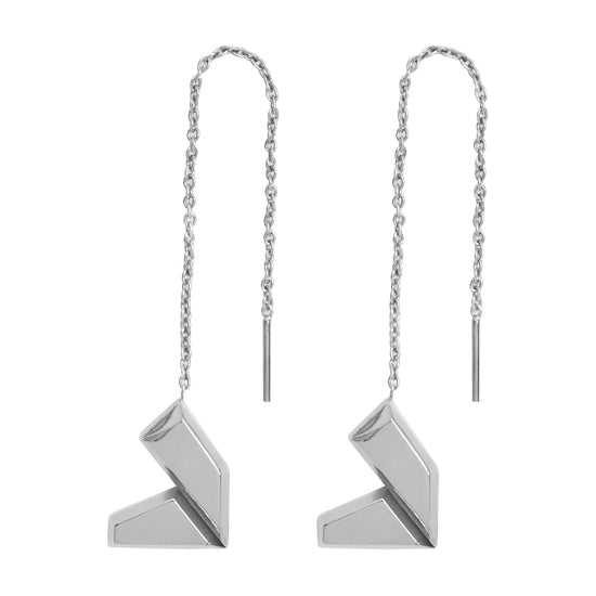 UK Chain Earrings - Palladium