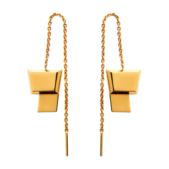 BOXES Chain Earrings - Gold