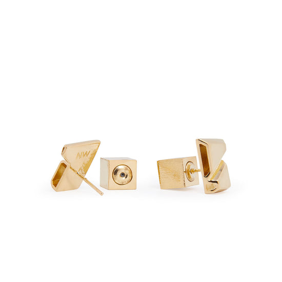 BOXES Pin Earrings - Gold
