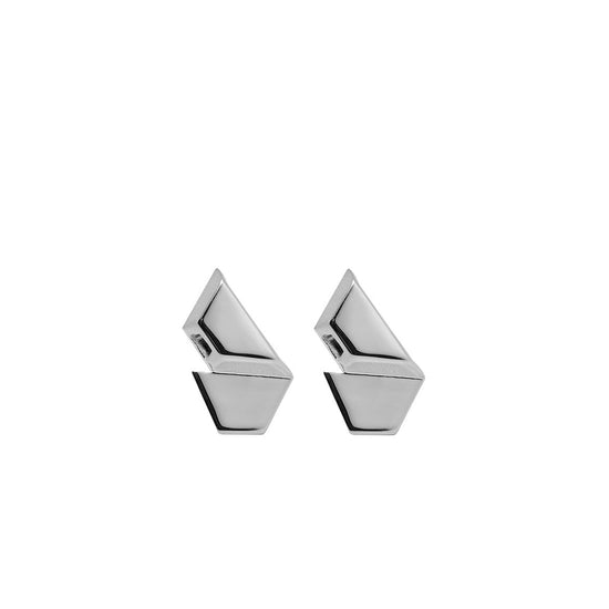 CONSTRUCTION Pin Earrings - Palladium