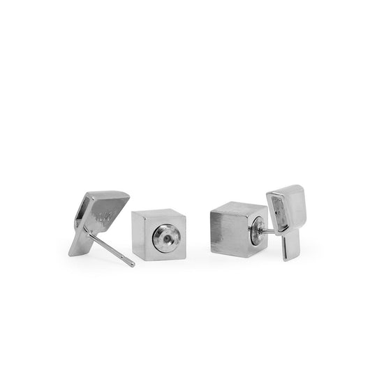 CONSTRUCTION Pin Earrings - Palladium