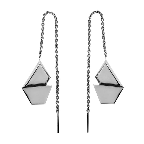 OPTICAL Chain Earrings - Palladium