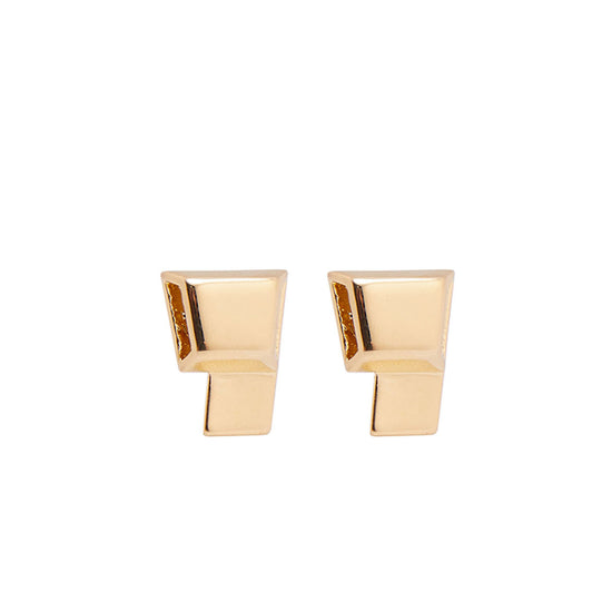 OPTICAL Pin Earrings - Gold