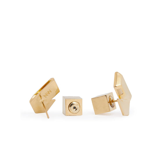 OPTICAL Pin Earrings - Gold