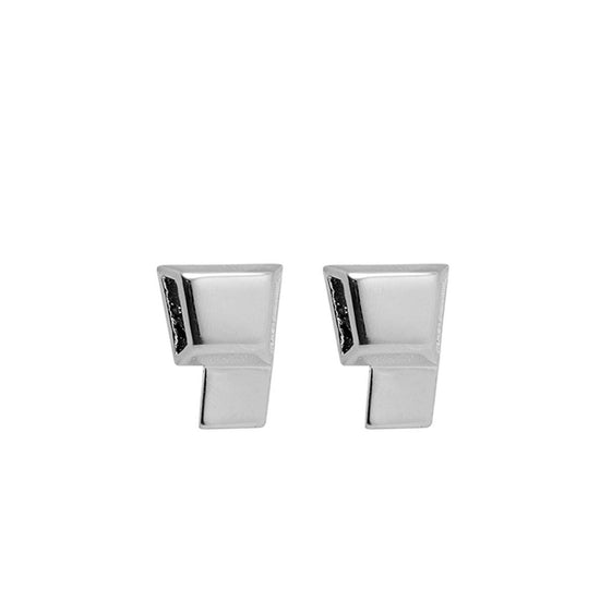 OPTICAL Pin Earrings - Palladium