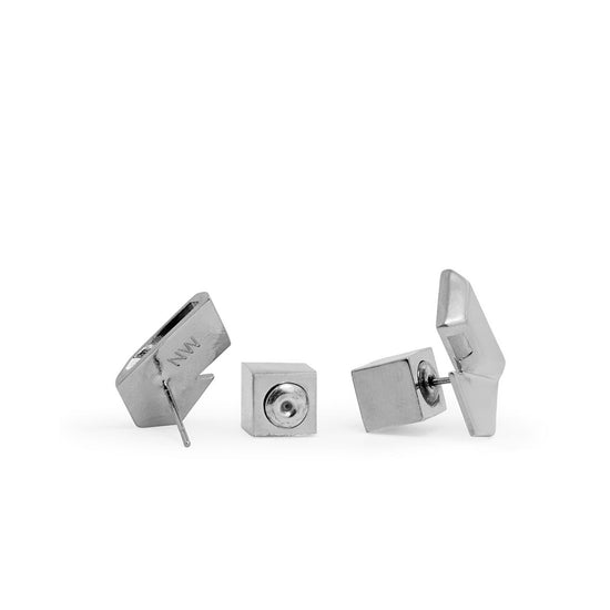 OPTICAL Pin Earrings - Palladium